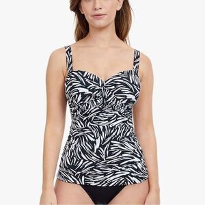 Profile by Gottex Women's Standard Black Swan Tankini Size 32E